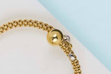 18ct. Fope Flower Bracelet - Yellow Gold - Diamonds