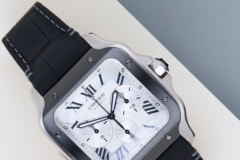 Santos Extra Large Chronograph 'Silver Dial'