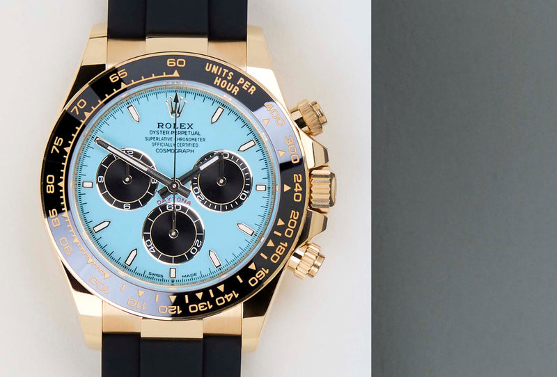 Daytona 'Yellow Gold - Tiffany Blue Dial - Oysterflex'