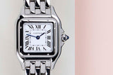 Panthere De Cartier Small 'Steel - White Roman Dial'