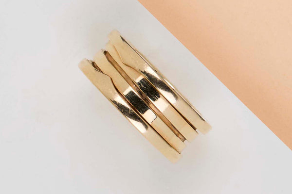 B.Zero 1 Three Band Ring - Yellow Gold - Size 57 - B&P