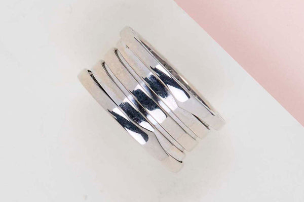 B.Zero 1 Four Band Ring - White Gold - Size 54 - B&P