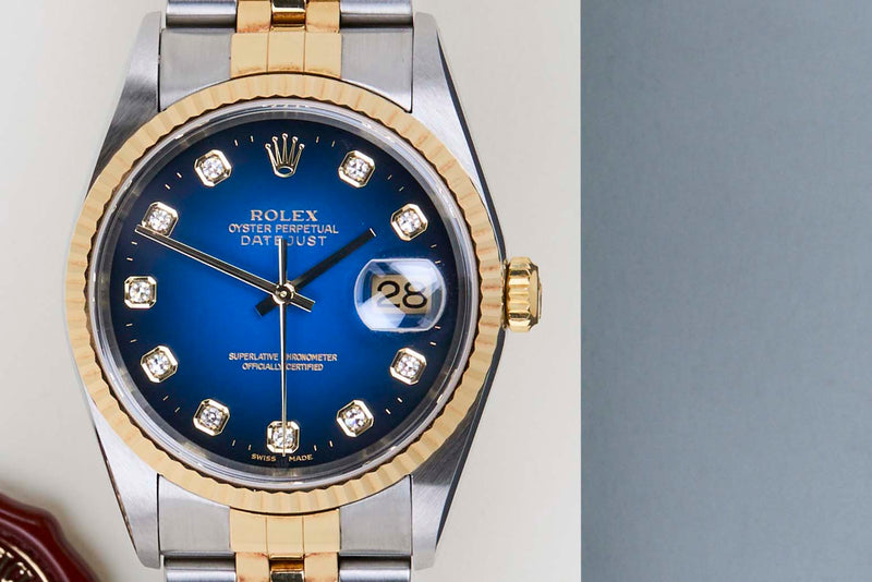 Datejust 36 'Blue Vignette Diamond Dial - Jubilee'