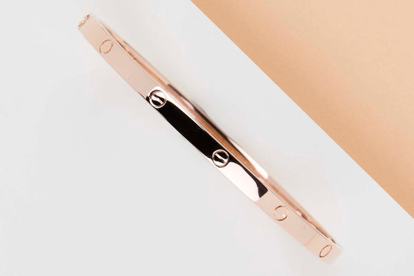Love Bracelet Small - Rose Gold - Size 17 - B&P