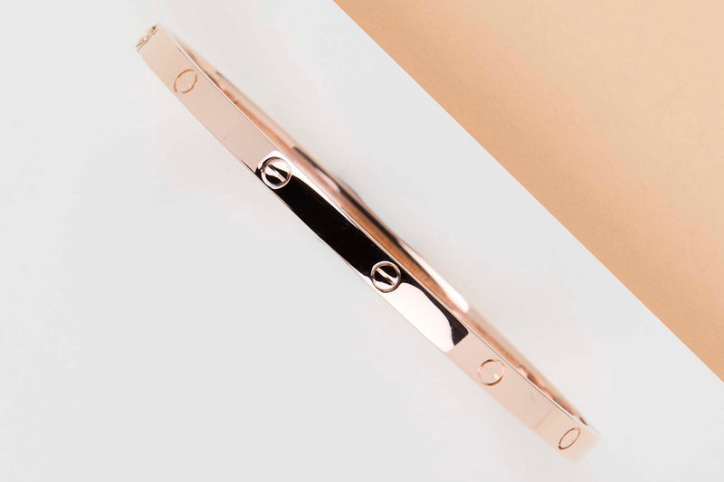 Love Bracelet Small - Rose Gold - Size 17 - B&P