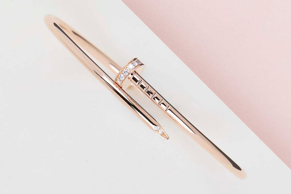 Juste Un Clou Bracelet Small - Rose Gold & Diamonds - Size 16 - B&P