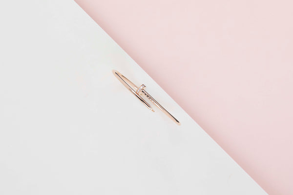 Juste Un Clou Bracelet Small - Rose Gold & Diamonds - Size 16 - B&P