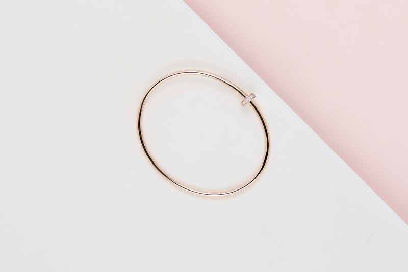 Juste Un Clou Bracelet Small - Rose Gold & Diamonds - Size 16 - B&P