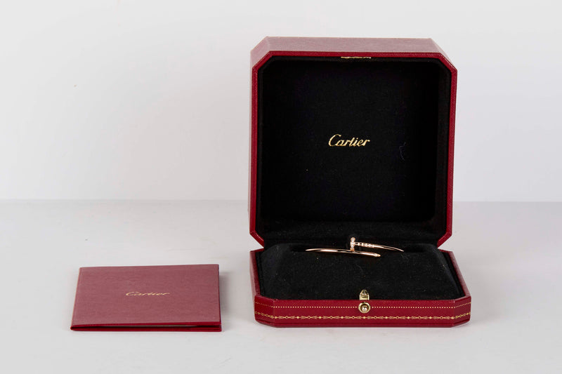 Juste Un Clou Bracelet Small - Rose Gold & Diamonds - Size 16 - B&P