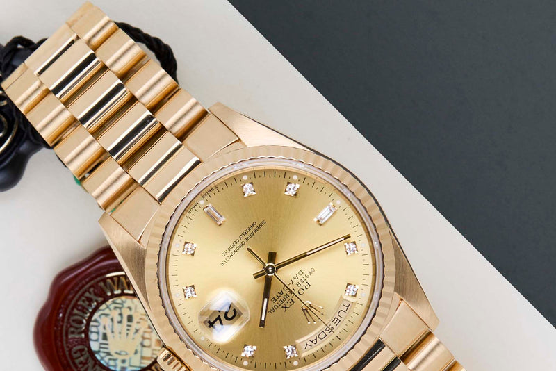 Day-Date 36 'Diamond Champagne Dial - President'