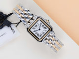 Panthère de Cartier Medium 'Steel & Yellow Gold - White Roman Dial'