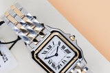Panthère de Cartier Medium 'Steel & Yellow Gold - White Roman Dial'