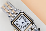 Panthère de Cartier Medium 'Steel & Yellow Gold - White Roman Dial'