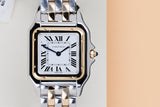 Panthère de Cartier Medium 'Steel & Yellow Gold - White Roman Dial'