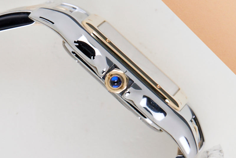 Panthère de Cartier Medium 'Steel & Yellow Gold - White Roman Dial'