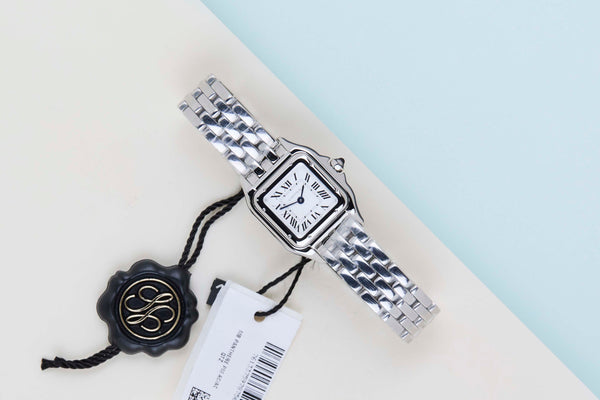 Panthère De Cartier Small 'Steel - White Roman Dial'
