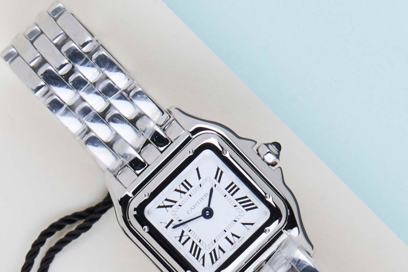 Panthère De Cartier Small 'Steel - White Roman Dial'