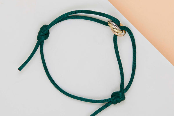 Trinity Cord Bracelet - White Gold/Yellow Gold/Rose Gold - B&P