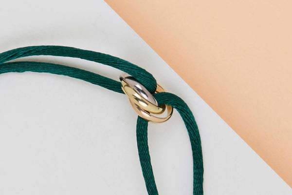 Trinity Cord Bracelet - White Gold/Yellow Gold/Rose Gold - B&P