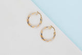 18ct. Yellow & White Gold Earrings
