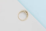 14ct. Yellow Gold Ring - Diamonds - Size 55