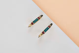 18ct. Yellow Gold Earrings - Enamel