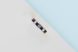 18ct. Yellow Gold Ring - Diamonds & Sapphires - Size 61