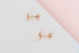 D'Amour Earstuds - Rose Gold & Pink Sapphire - B&P