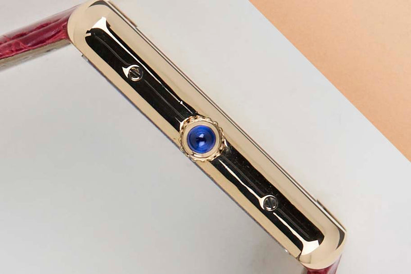 Tank Solo Large 'Silver Roman Dial - Yellow Gold'