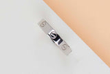Love Ring Small - White Gold - Size 54 - B