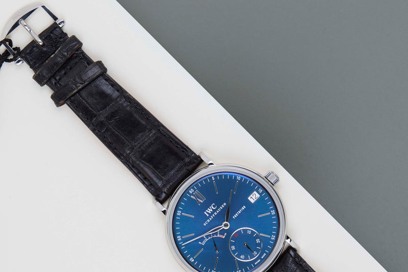 Portofino Hand-Wound 8 Days 'Blue Dial'