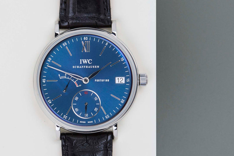 Portofino Hand-Wound 8 Days 'Blue Dial'