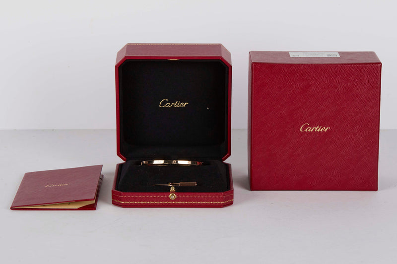 Love Bracelet Small - Rose Gold - Size 18 - B&P