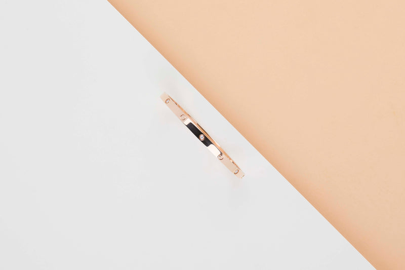 Love Bracelet Small Rose Gold & 6 Diamonds - Size 16 - B&P