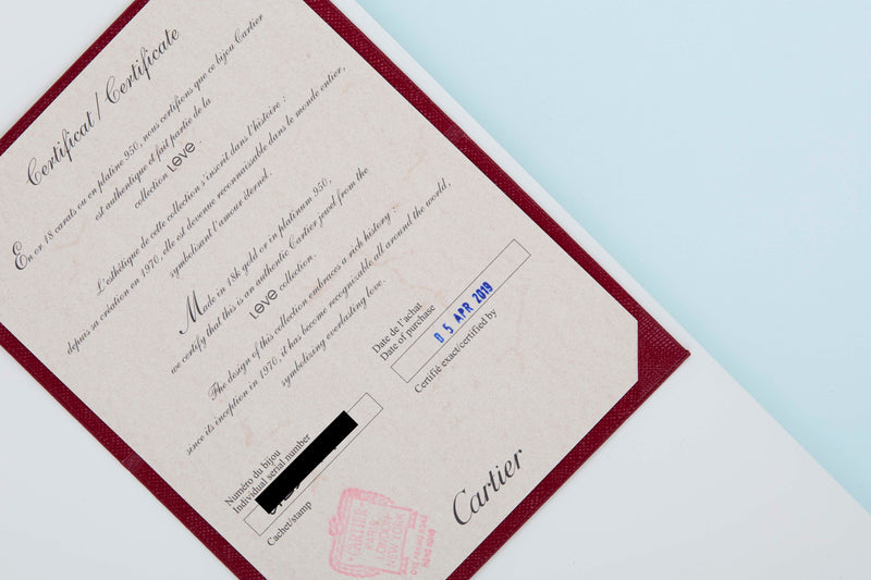 Love Bracelet Small Yellow Gold & 6 Diamonds - Size 16 - B&P