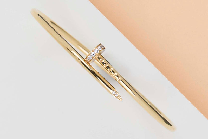 Juste un Clou Small - Yellow Gold & Diamonds - Size 17 - B&P