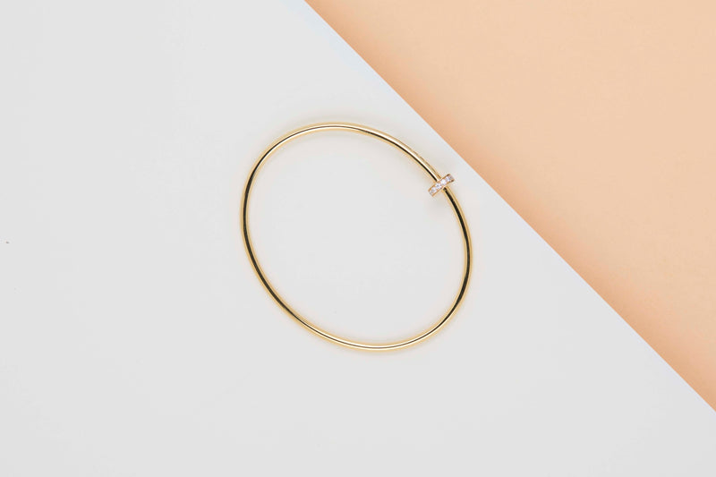 Juste un Clou Small - Yellow Gold & Diamonds - Size 17 - B&P