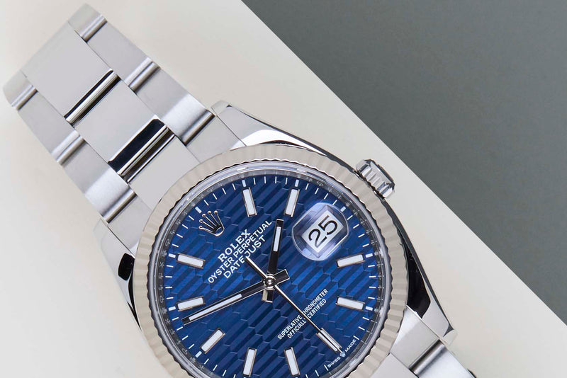 Datejust 36 'Blue Motif Dial - Oyster'
