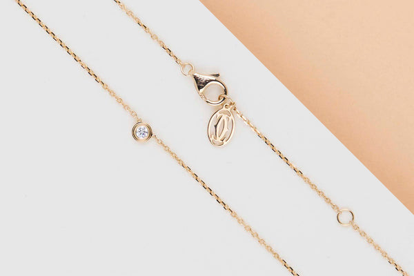 D'Amour Necklace XS - Yellow Gold & Diamond - B&P - 41 CM