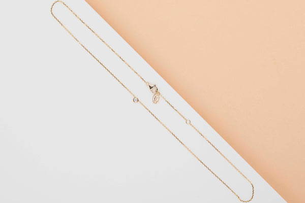 D'Amour Necklace XS - Yellow Gold & Diamond - B&P - 41 CM