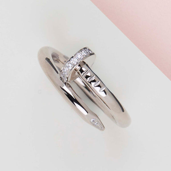 Juste Un Clou Ring - White Gold & Diamonds - Size 53 - B&P