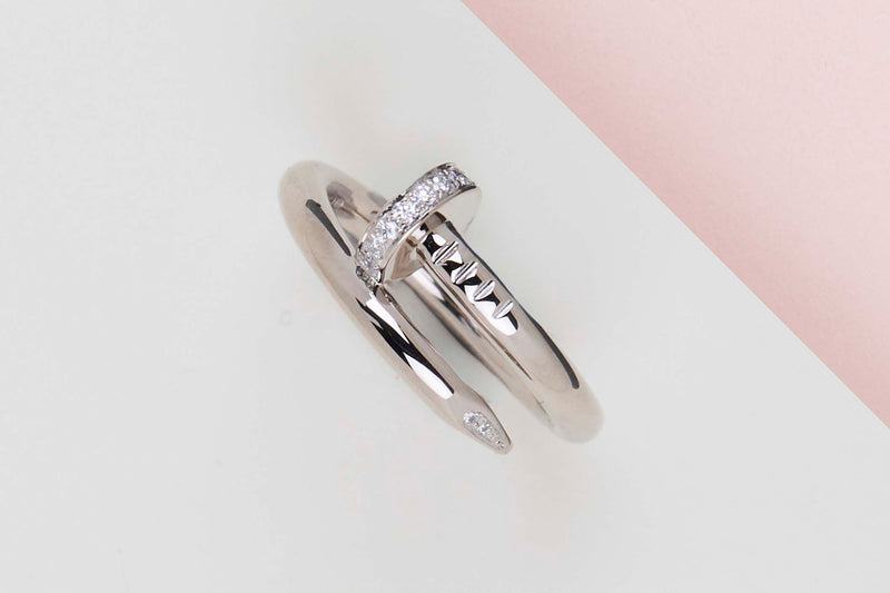 Juste Un Clou Ring - White Gold & Diamonds - Size 53 - B&P