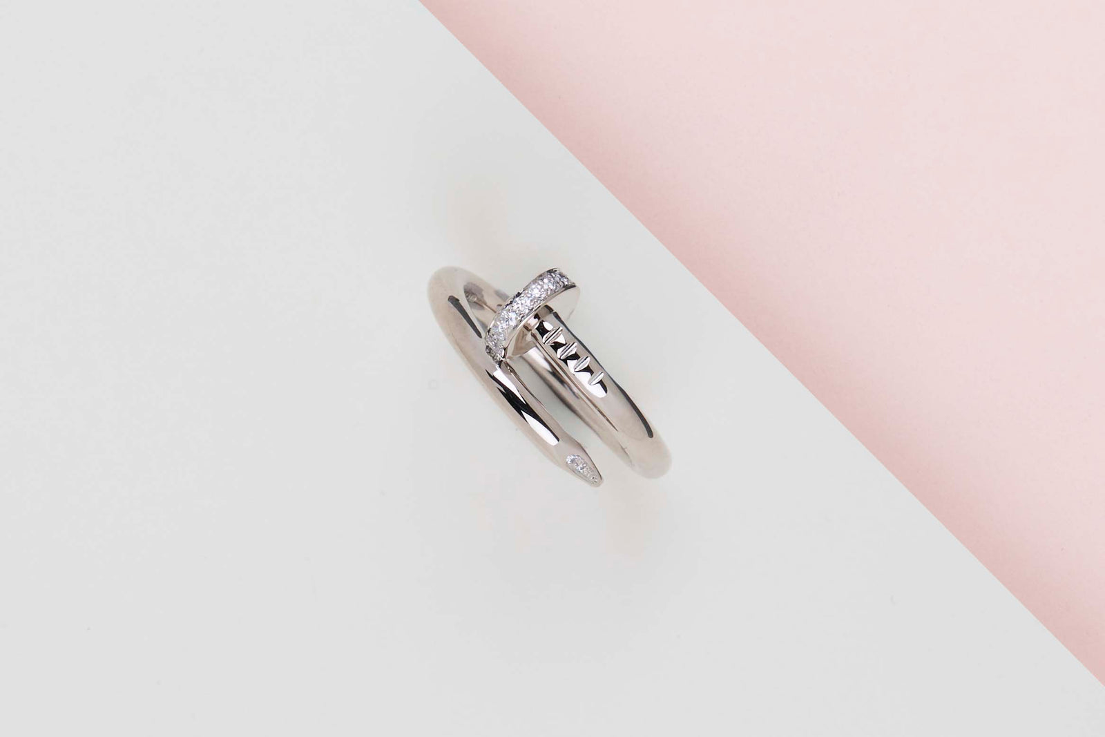 Juste Un Clou Ring - White Gold & Diamonds - Size 53 - B&P 