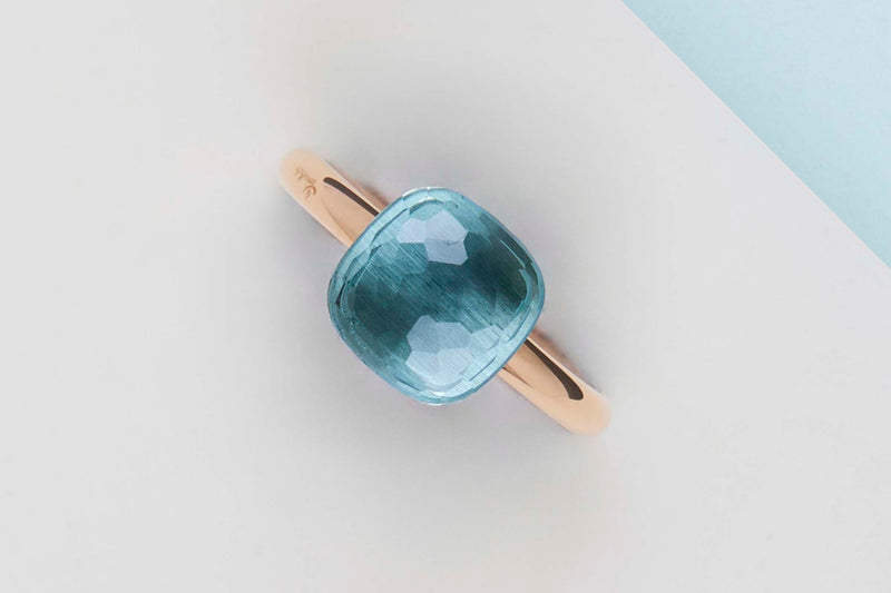 Nudo - Rose Gold - Sky Blue Topaz - Size 55 - B&P