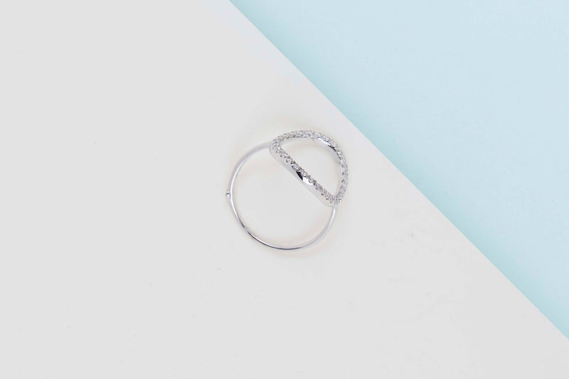White Gold Ring - Diamonds - Size 54