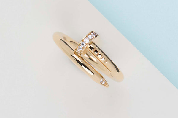 Juste Un Clou Ring - Yellow Gold & Diamonds - Size 53 - B&P
