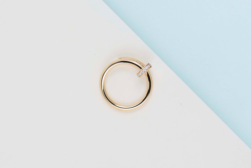 Juste Un Clou Ring - Yellow Gold & Diamonds - Size 53 - B&P
