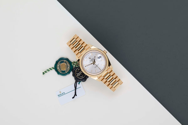 Day-Date 40 'Silver Diagonal Motif Dial - President'