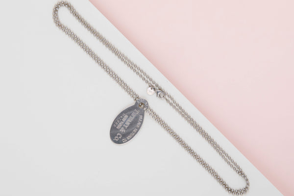 Return To Tiffany Oval Tag Necklace