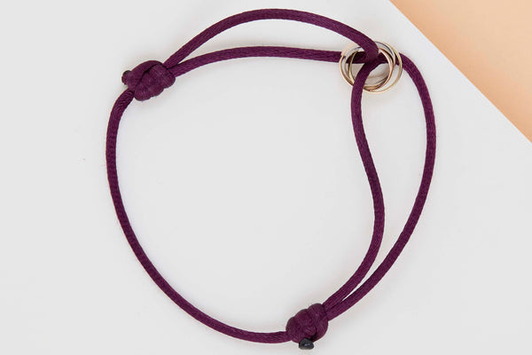 Trinity Cord Bracelet - White Gold/Rose Gold/Yellow Gold - B&P